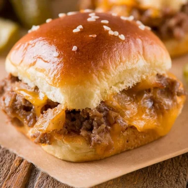Delicious cheeseburger sliders served on a platter for a party