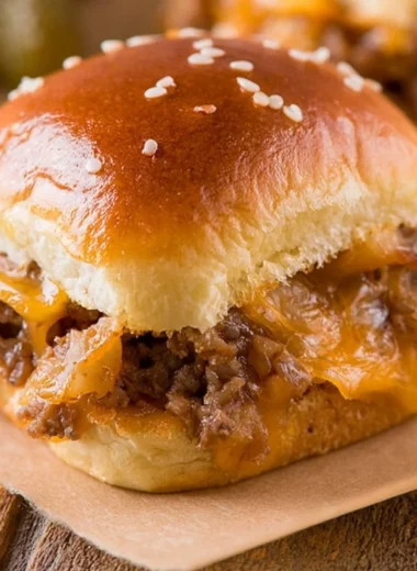 Delicious cheeseburger sliders served on a platter for a party