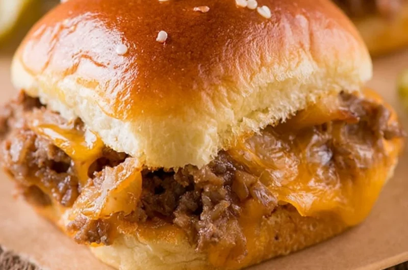 Delicious cheeseburger sliders served on a platter for a party