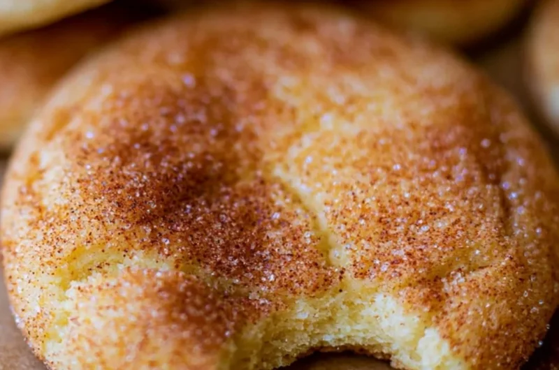 Perfectly soft and chewy snickerdoodle cookies fresh from the oven