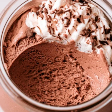 Delicious chocolate mousse served in a dessert bowl