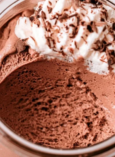 Delicious chocolate mousse served in a dessert bowl