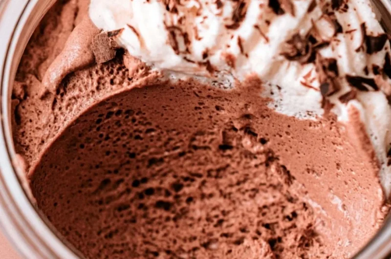 Delicious chocolate mousse served in a dessert bowl