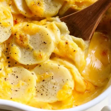 Delicious scalloped potatoes dish baked to perfection for weeknight dinners