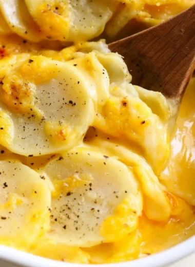 Delicious scalloped potatoes dish baked to perfection for weeknight dinners