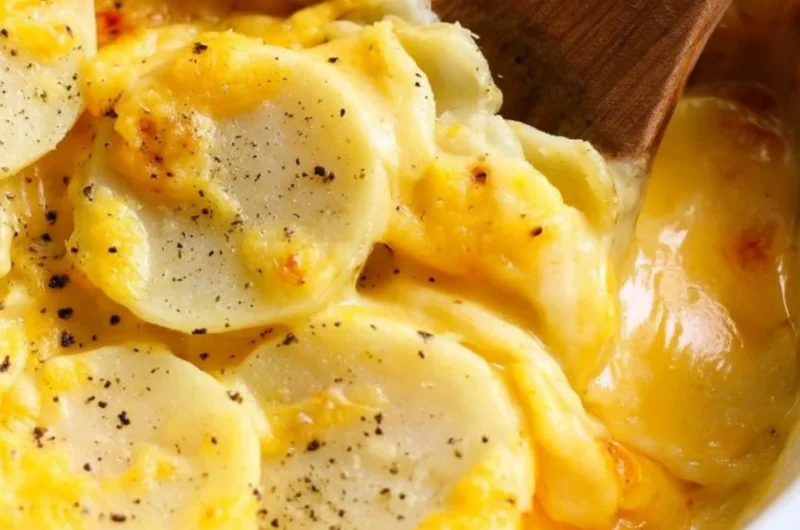 Delicious scalloped potatoes dish baked to perfection for weeknight dinners