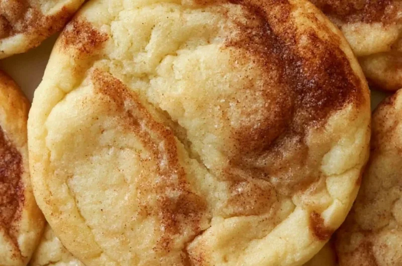 Soft and chewy cinnamon roll cookies topped with cinnamon sugar